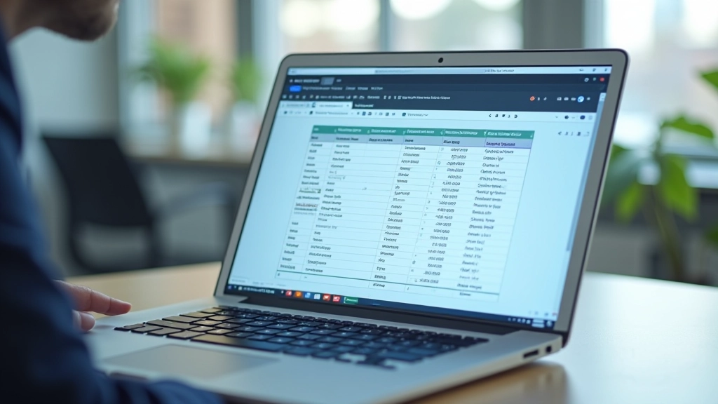 Computerskærm viser automatiseret regneark med data, der opdateres i realtid